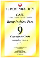 JAL Ramp Incident Free Commendation